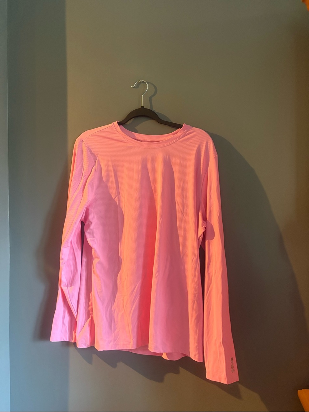 Figs Long Sleeve Crewneck Top - Pink